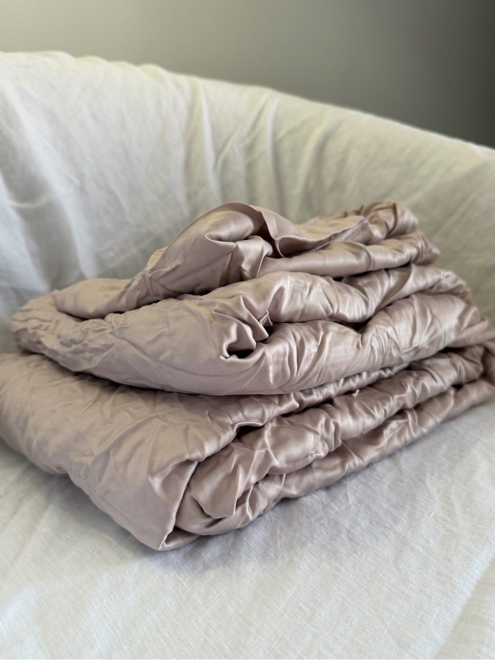 Quince Bamboo Duvet Cover Set Twin Soft Blush - Picture 6 of 9